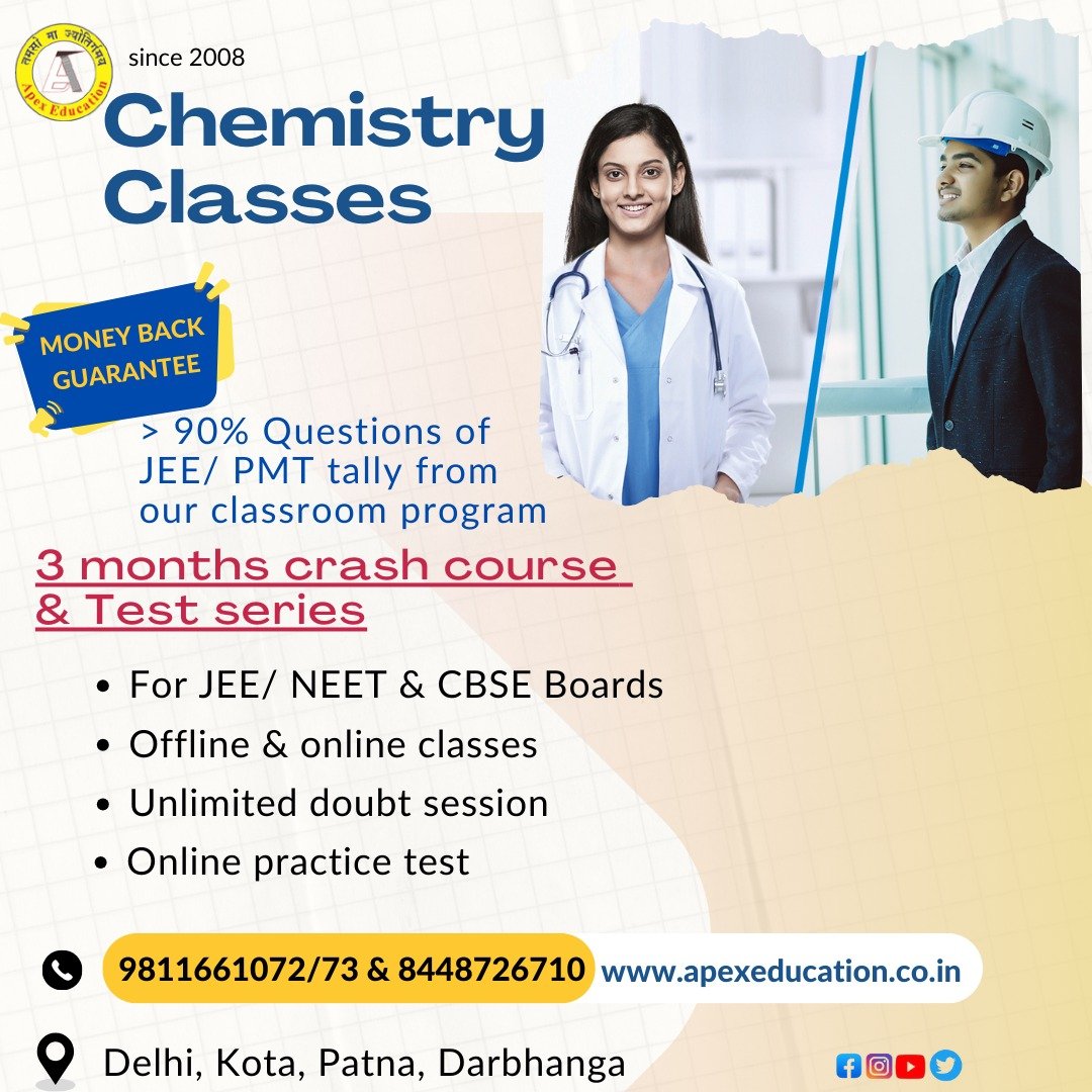 Crash Course of Chemistry for JEE (Main & Advance) / NEET Cum Boards