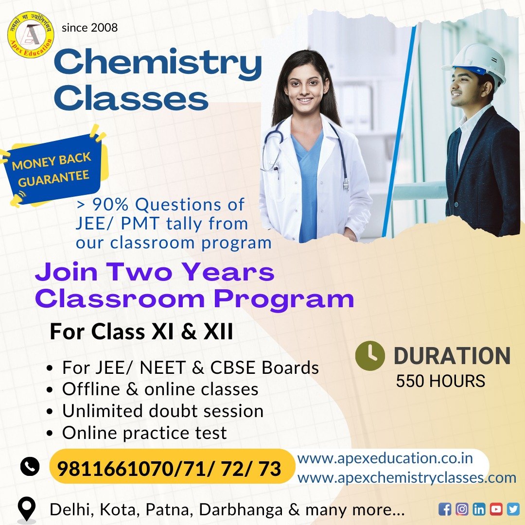Online Chemistry classes for JEE / NEET-UG for NRI students ( Gulf & Asian countries)