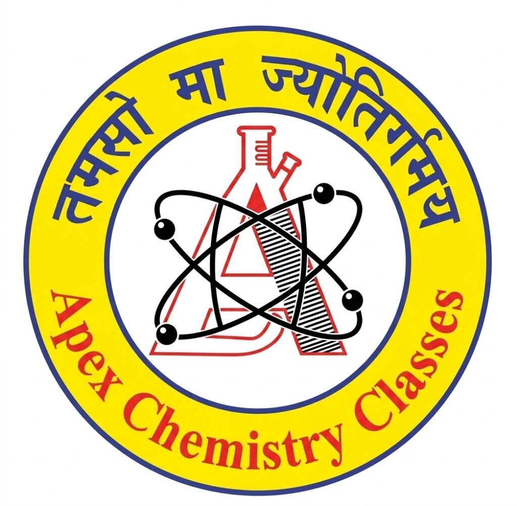 Logo of Apex Chemistry Classes, providing offline chemistry classes for IIT-JEE Main and Advanced, NEET, and academics in Delhi (Janakpuri, Vikaspuri, Chanakyapuri, Kalkaji, Dwarka), Gurugram, Kota, and Patna, as well as online across the globe.
